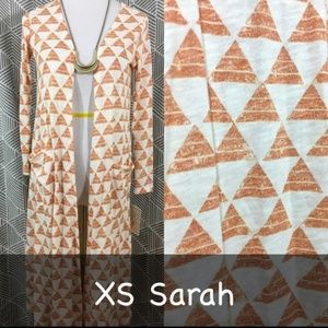Coral + Cream Cozy Aztec XS Sarah Cardigan